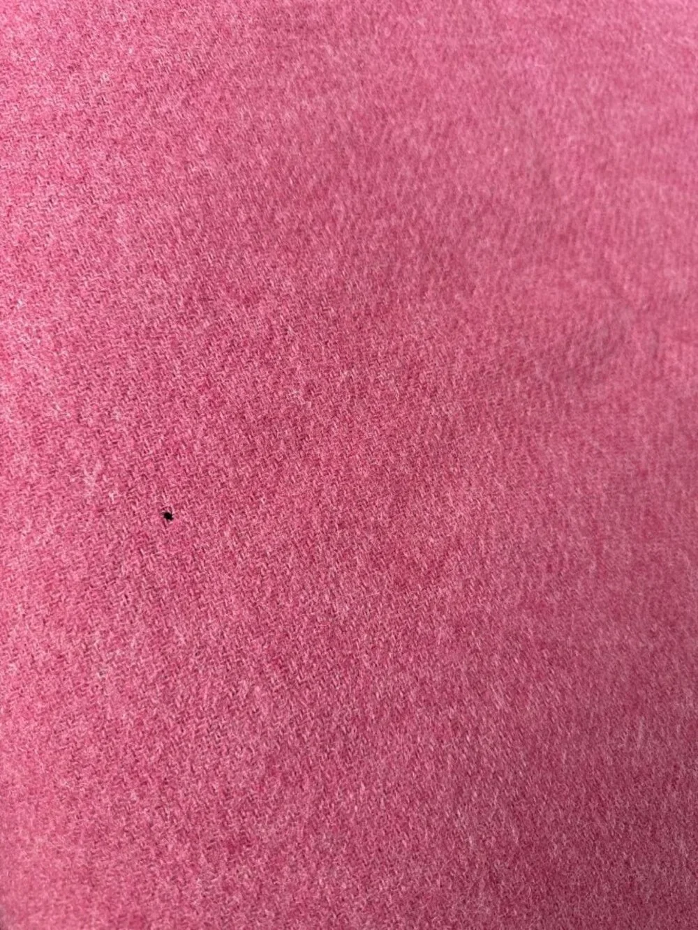 Vintage American Woolen Co. Pink Wool Blanket with Lace Trim 88” x 72”